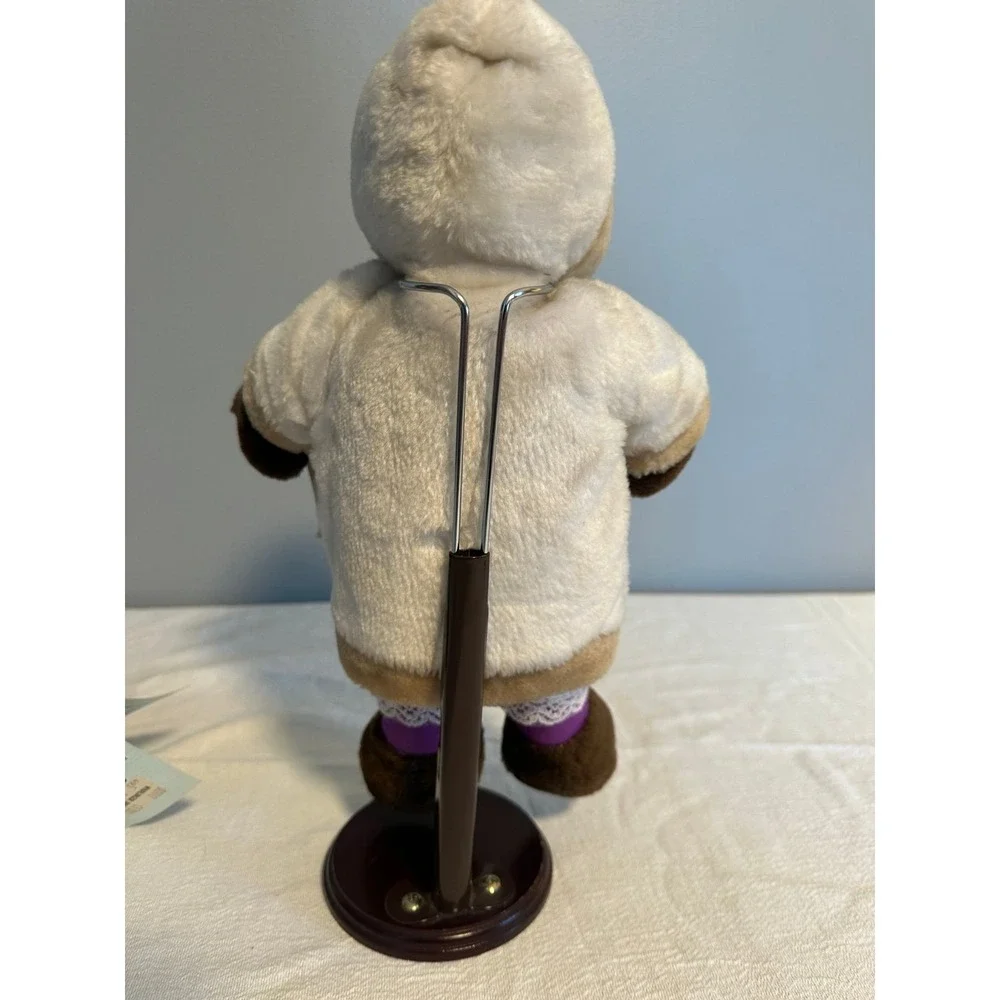 VTG PLUSH‎ DOLL ESKIMO WITH STAND